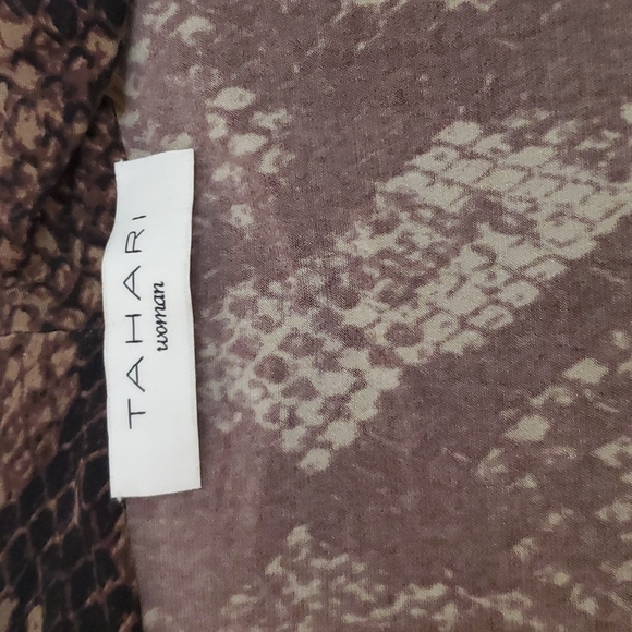 Tahari Wilemina Snakeskin Faux Wrap Dress - Picture 6 of 7